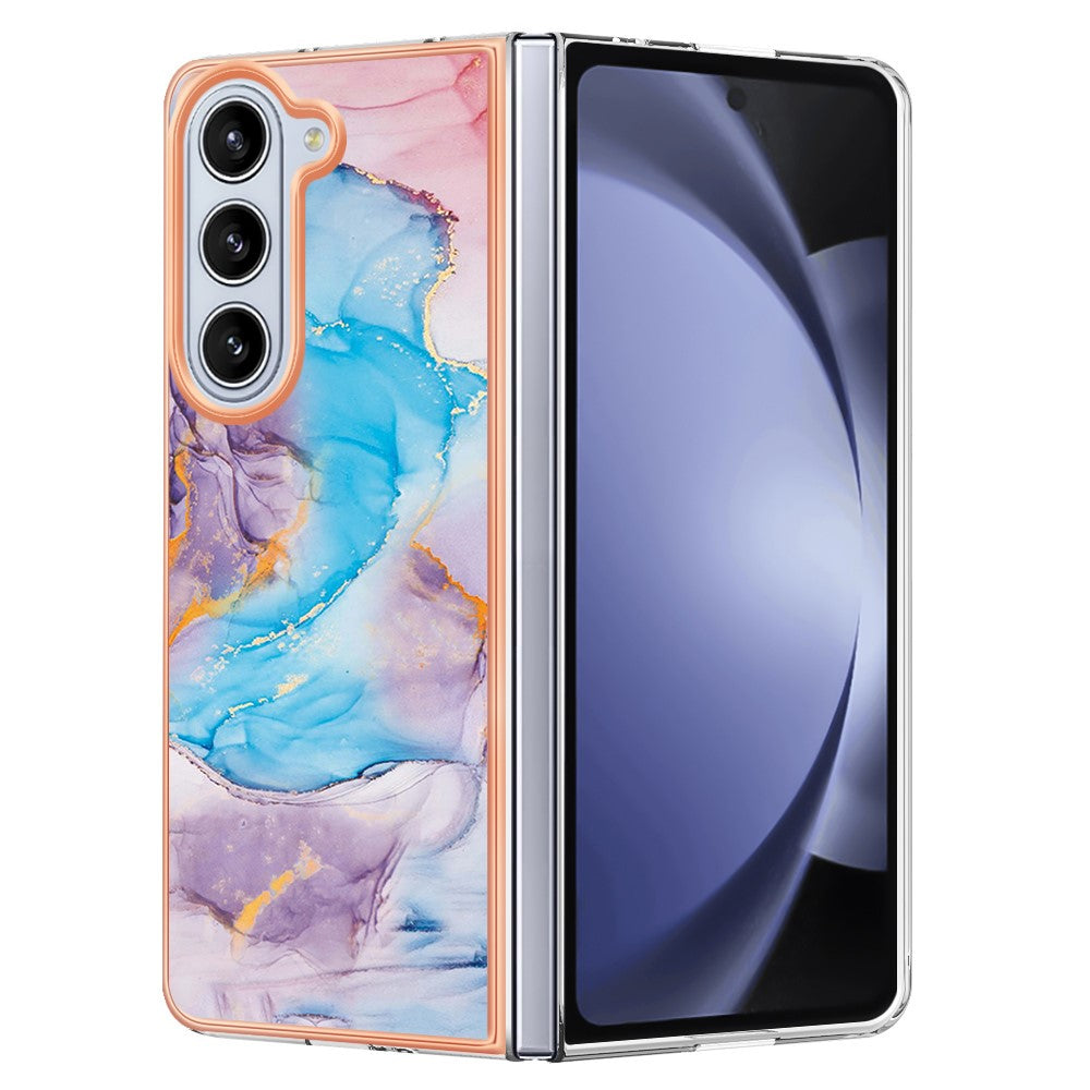 Galaxy Z Fold5 5G Handyhülle – Marmor & mit veredeltem Rahmen