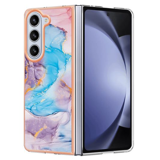 Galaxy Z Fold5 5G Handyhülle – Marmor & mit veredeltem Rahmen