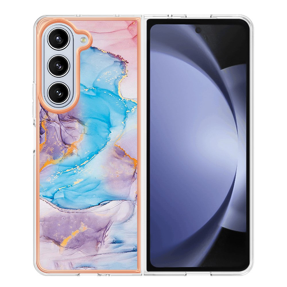 Galaxy Z Fold5 5G Handyhülle – Marmor & mit veredeltem Rahmen