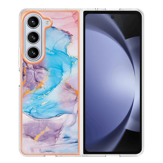 Galaxy Z Fold5 5G Handyhülle – Marmor & mit veredeltem Rahmen