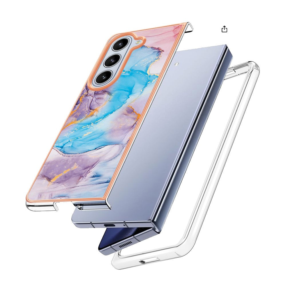 Galaxy Z Fold5 5G Handyhülle – Marmor & mit veredeltem Rahmen
