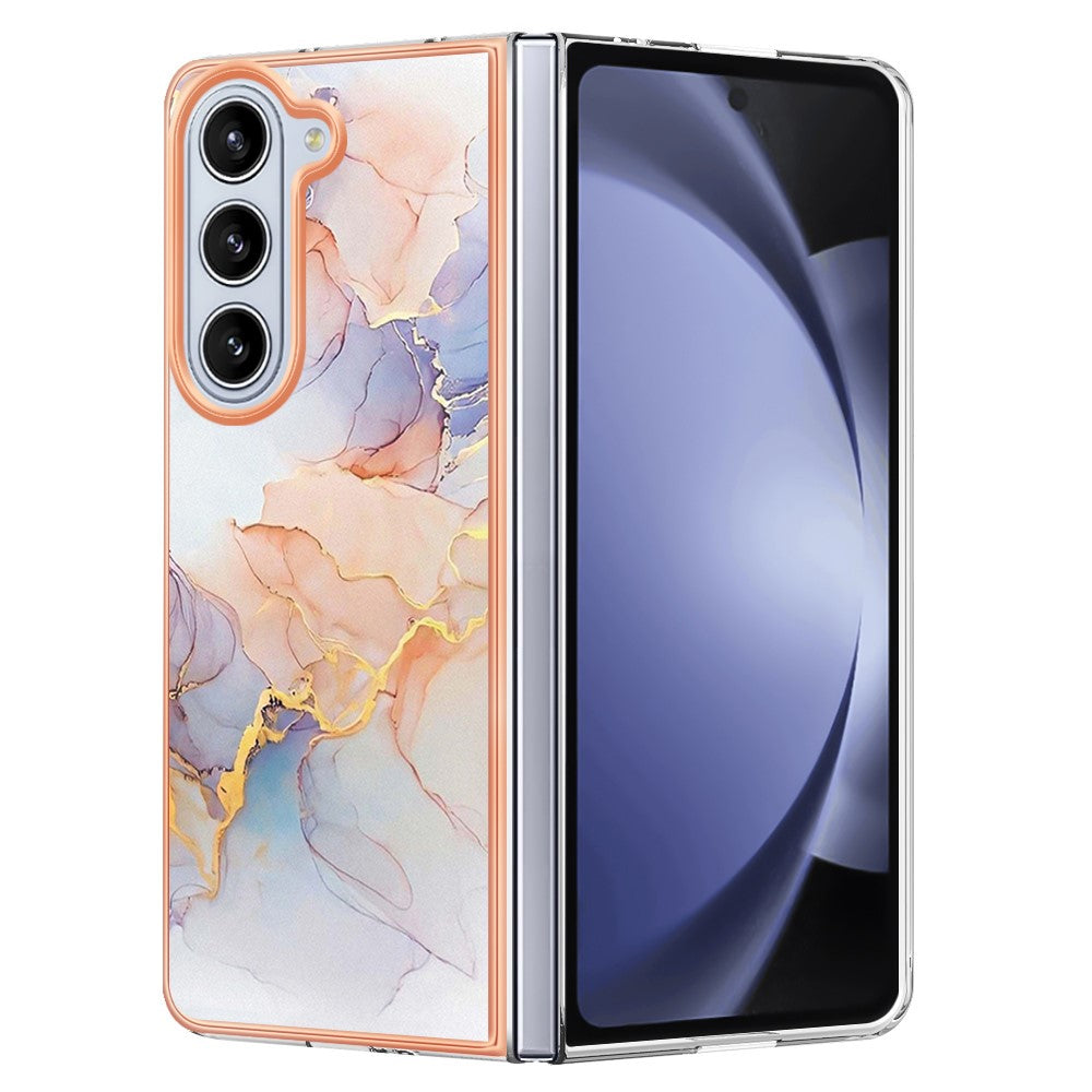 Galaxy Z Fold5 5G Handyhülle – Marmor & mit veredeltem Rahmen