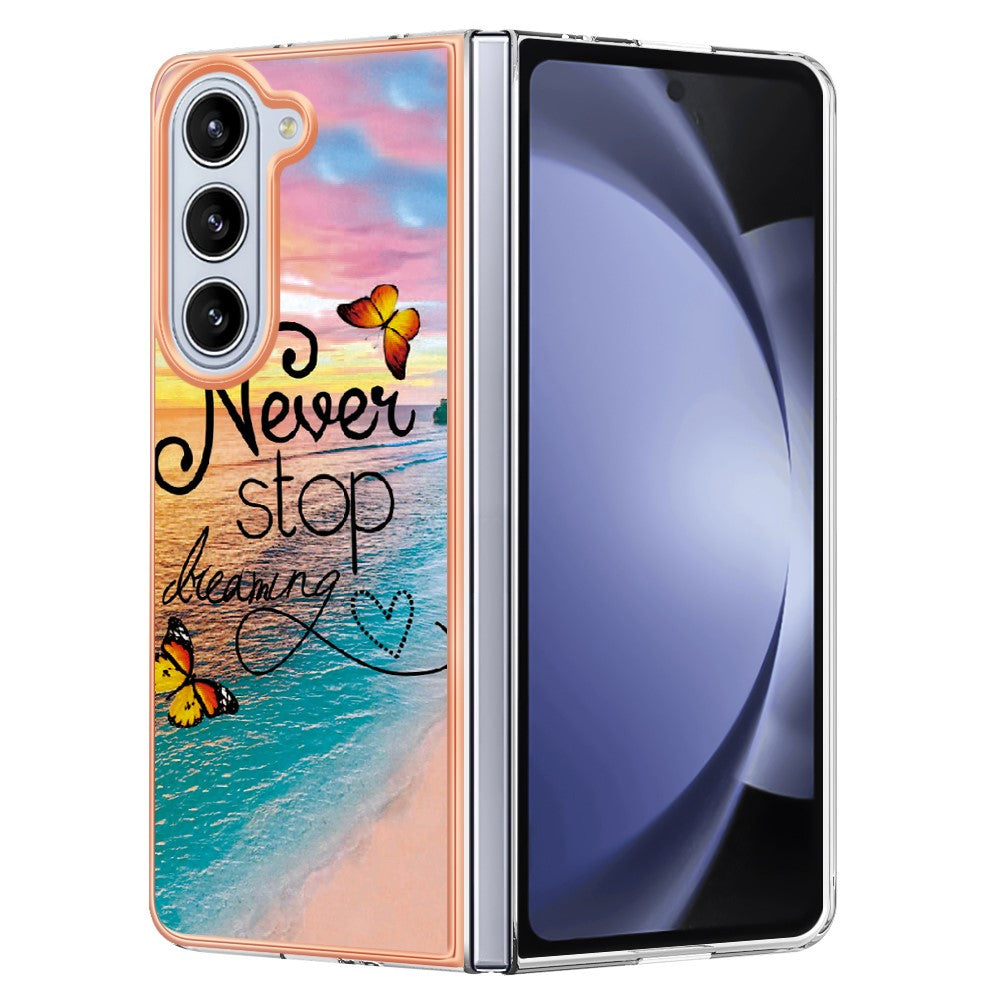 Galaxy Z Fold5 5G Handyhülle – Marmor & mit veredeltem Rahmen