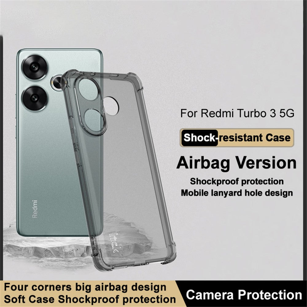 IMAK For Xiaomi Redmi Turbo 3 5G / Poco F6 5G Clear TPU Case Anti-Drop Airbag Protection Phone Shell