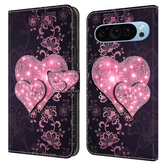 Pixel 9 Pro XL Wallet-Hülle – Mit 3D-Muster, Kartenfächer & Ständer