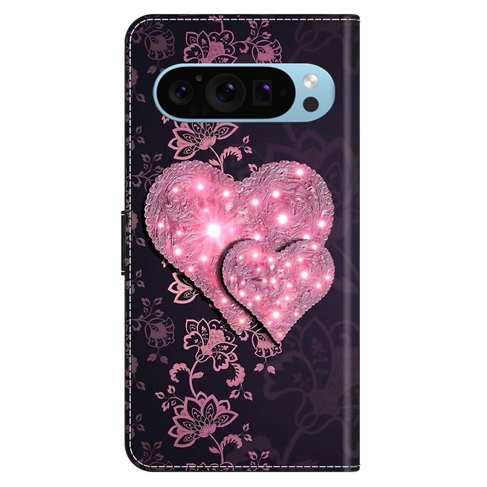 Pixel 9 Pro XL Wallet-Hülle – Mit 3D-Muster, Kartenfächer & Ständer