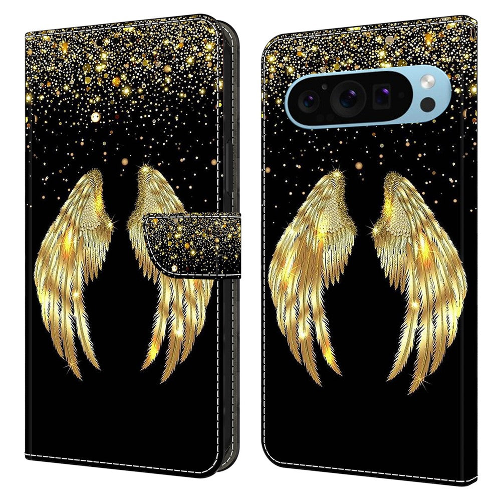 Pixel 9 Pro XL Wallet-Hülle – Mit 3D-Muster, Kartenfächer & Ständer