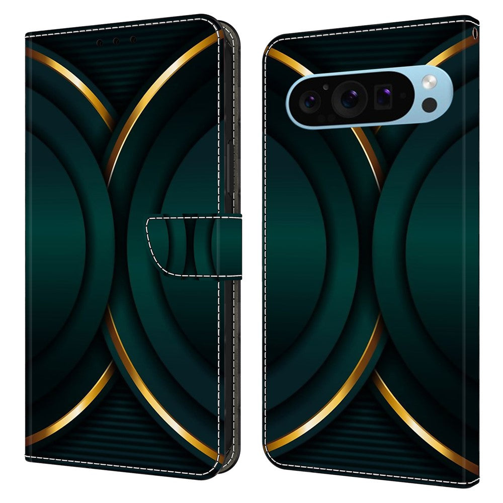 Pixel 9 Pro XL Wallet-Hülle – Mit 3D-Muster, Kartenfächer & Ständer
