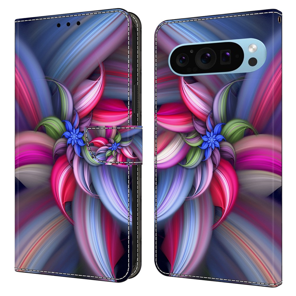 Pixel 9 Pro XL Wallet-Hülle – Mit 3D-Muster, Kartenfächer & Ständer