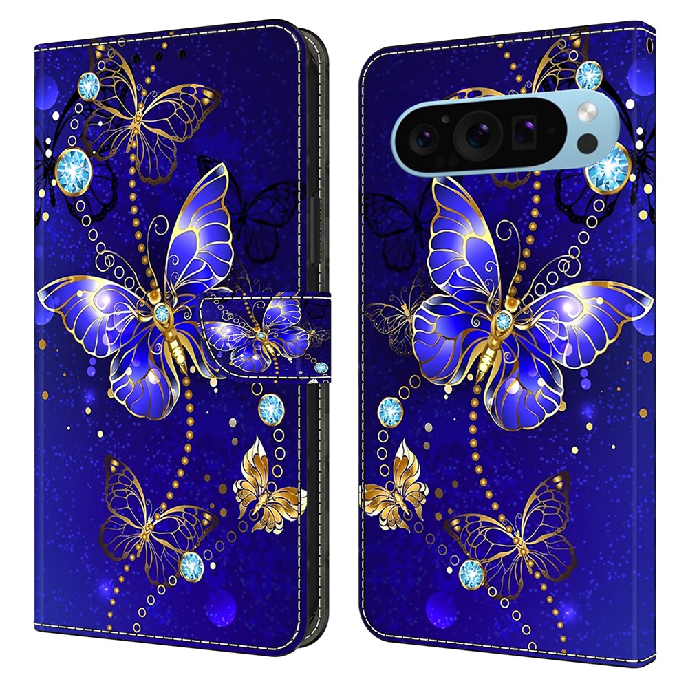 Pixel 9 Pro XL Wallet-Hülle – Mit 3D-Muster, Kartenfächer & Ständer