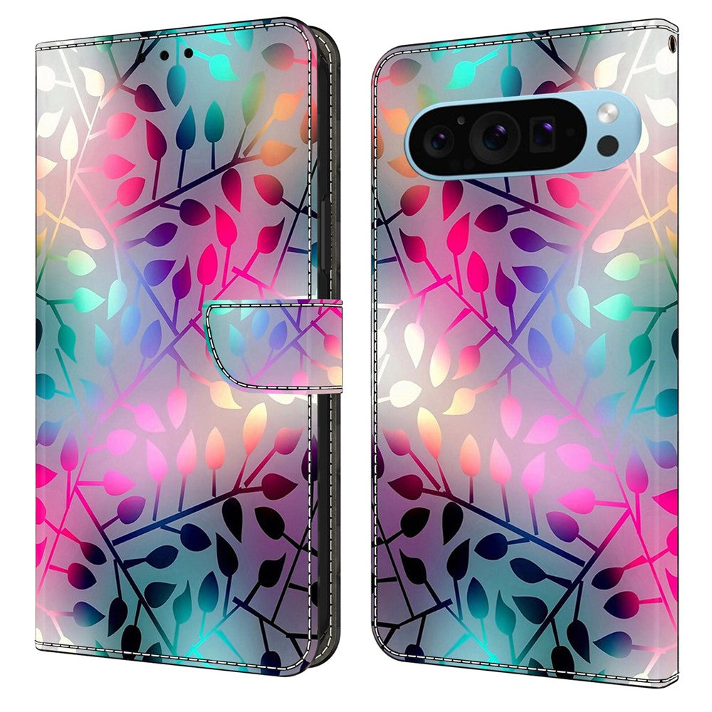 Pixel 9 Pro XL Wallet-Hülle mit 3D-Muster & Magnetverschluss