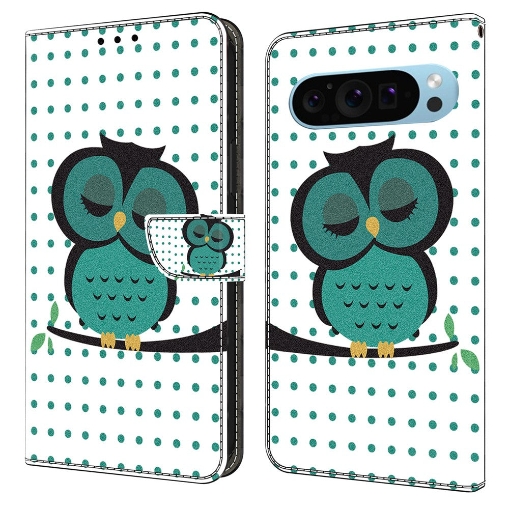 Pixel 9 Pro XL Wallet-Hülle mit 3D-Muster & Magnetverschluss