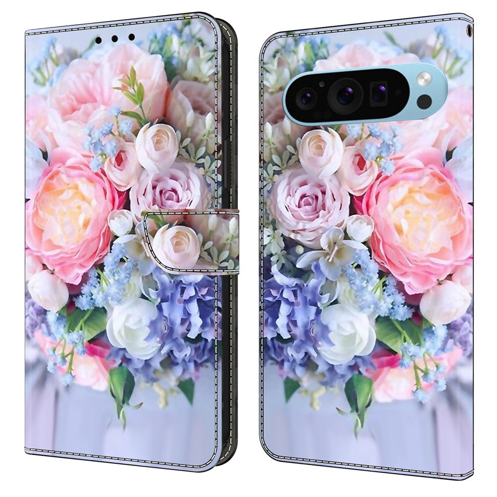 Pixel 9 Pro XL Wallet-Hülle mit 3D-Muster & Magnetverschluss