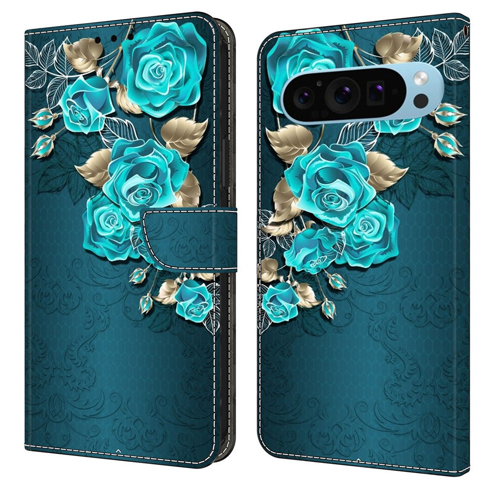 Pixel 9 Pro XL Wallet-Hülle mit 3D-Muster & Magnetverschluss