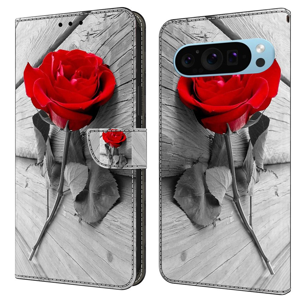 Pixel 9 Pro XL Wallet-Hülle mit 3D-Muster & Magnetverschluss