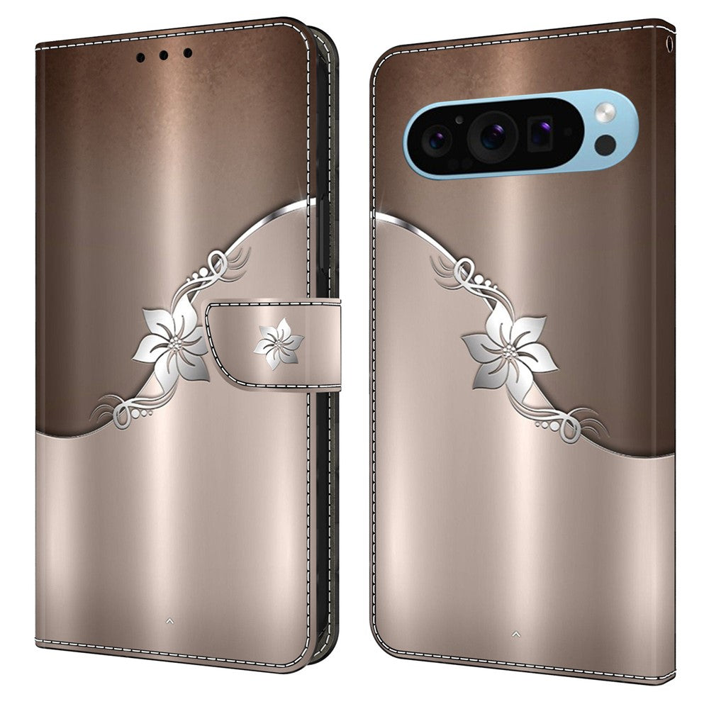 Pixel 9 Pro XL Wallet-Hülle mit 3D-Muster & Magnetverschluss