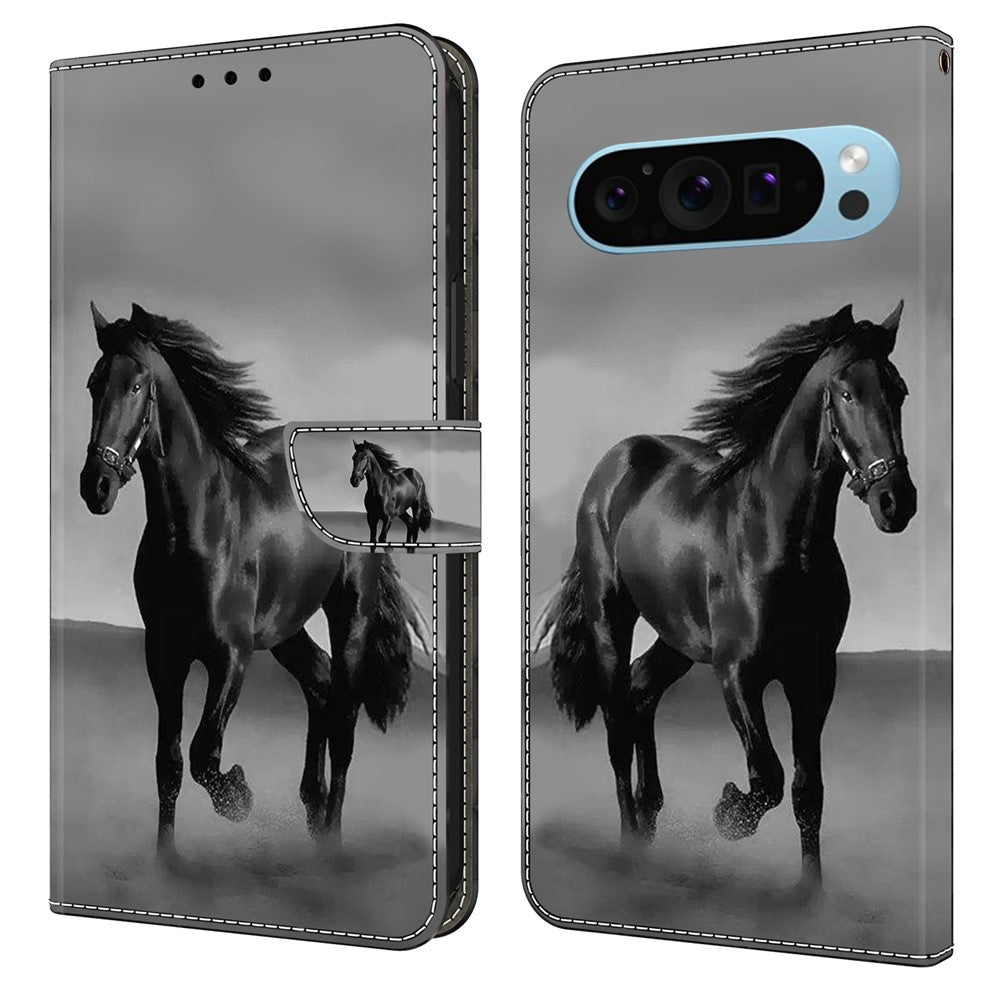 Pixel 9 Pro XL Wallet-Hülle mit 3D-Muster & Magnetverschluss
