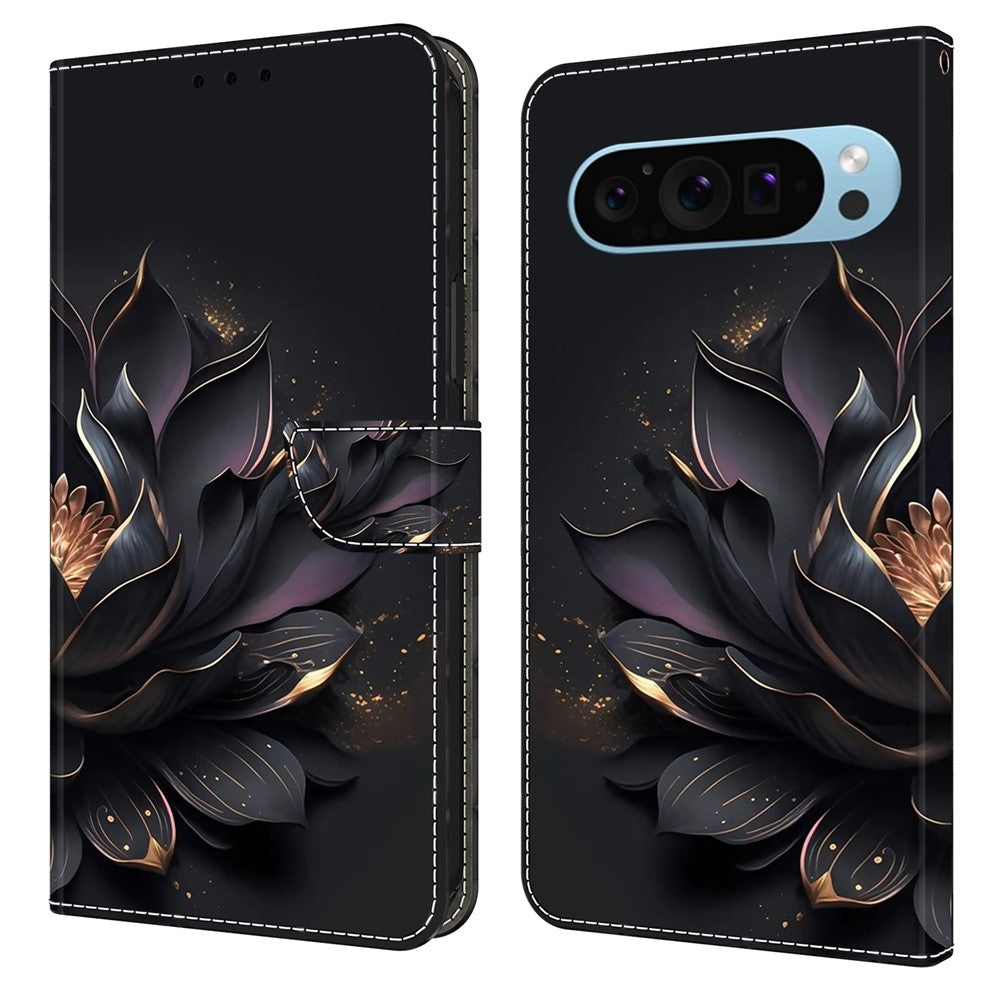 Pixel 9 Pro XL Wallet-Hülle mit 3D-Muster & Magnetverschluss
