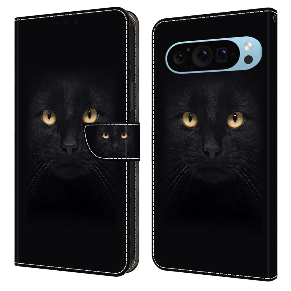 Pixel 9 Pro XL Wallet-Hülle mit 3D-Muster & Magnetverschluss