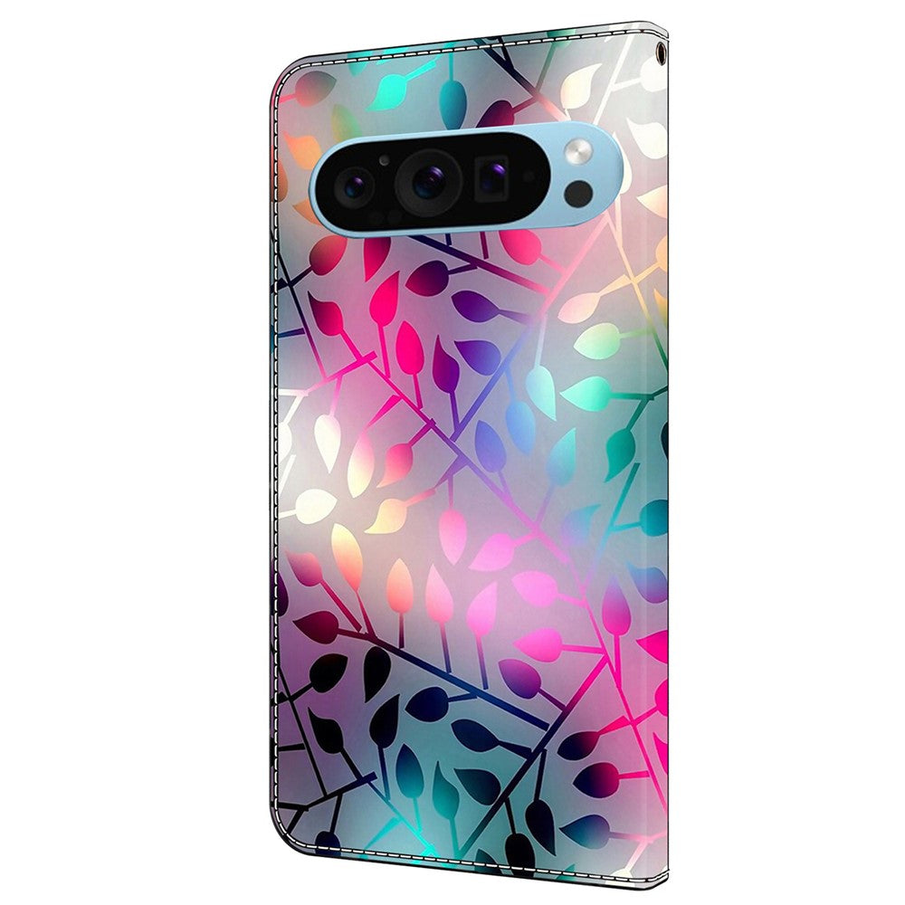 Pixel 9 / Pixel 9 Pro Wallet-Hülle mit 3D-Muster & Magnetverschluss