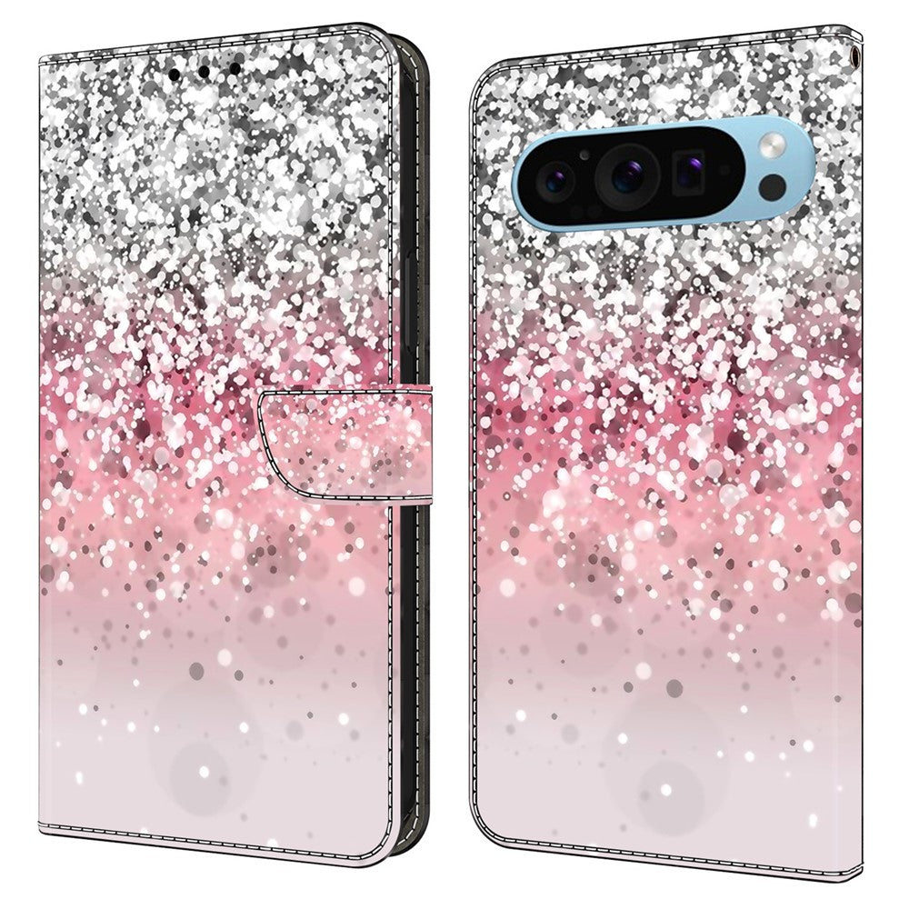 Pixel 9 / Pixel 9 Pro Wallet-Hülle mit 3D-Muster & Magnetverschluss