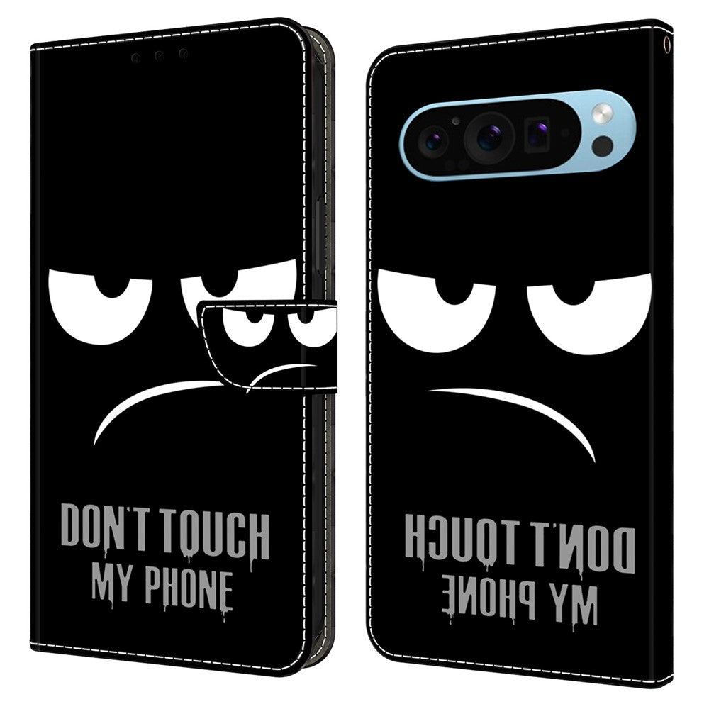 Pixel 9 / Pixel 9 Pro Wallet-Hülle mit 3D-Muster & Magnetverschluss