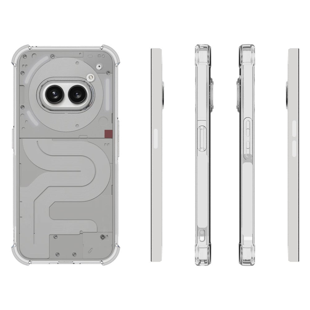 Nothing Phone (2a) Plus / Phone (2a) Transparente Handyhülle – Aus TPU, mit Airbag-Schutz