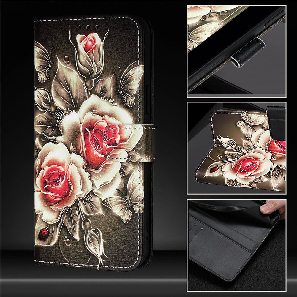Nothing Phone (2a) Plus / Phone (2a) Wallet-Handyhülle – Aus Leder, mit Trageriemen & Kartenhalter, bedruckt mit einem Muster, Handyhalterung