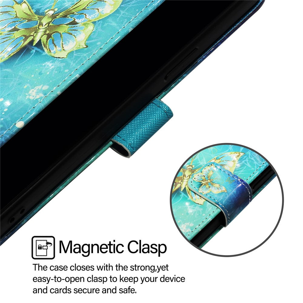 Nothing Phone (2a) Plus / Phone (2a) Wallet-Handyhülle – Aus Leder, mit 3D-Musterdruck, Brieftaschenfunktion, Ständer, mit Tragegurt