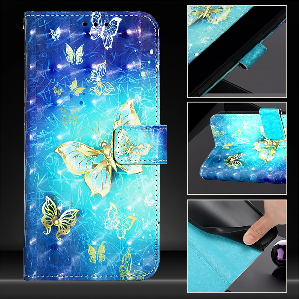 Nothing Phone (2a) Plus / Phone (2a) Wallet-Handyhülle – Aus Leder, mit 3D-Musterdruck, Brieftaschenfunktion, Ständer, mit Tragegurt