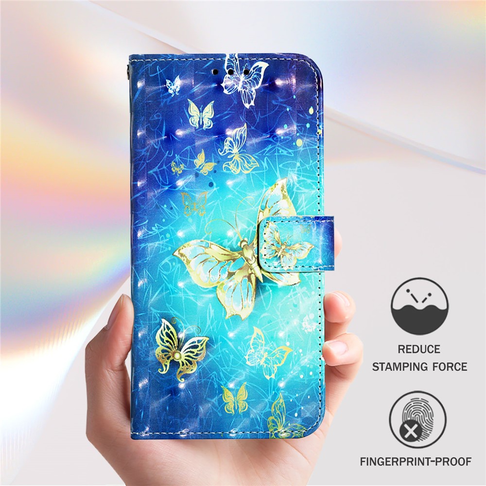 Nothing Phone (2a) Plus / Phone (2a) Handyhülle – aus Leder, mit 3D-Musterdruck, Brieftaschenfunktion, Ständer, mit Tragegurt