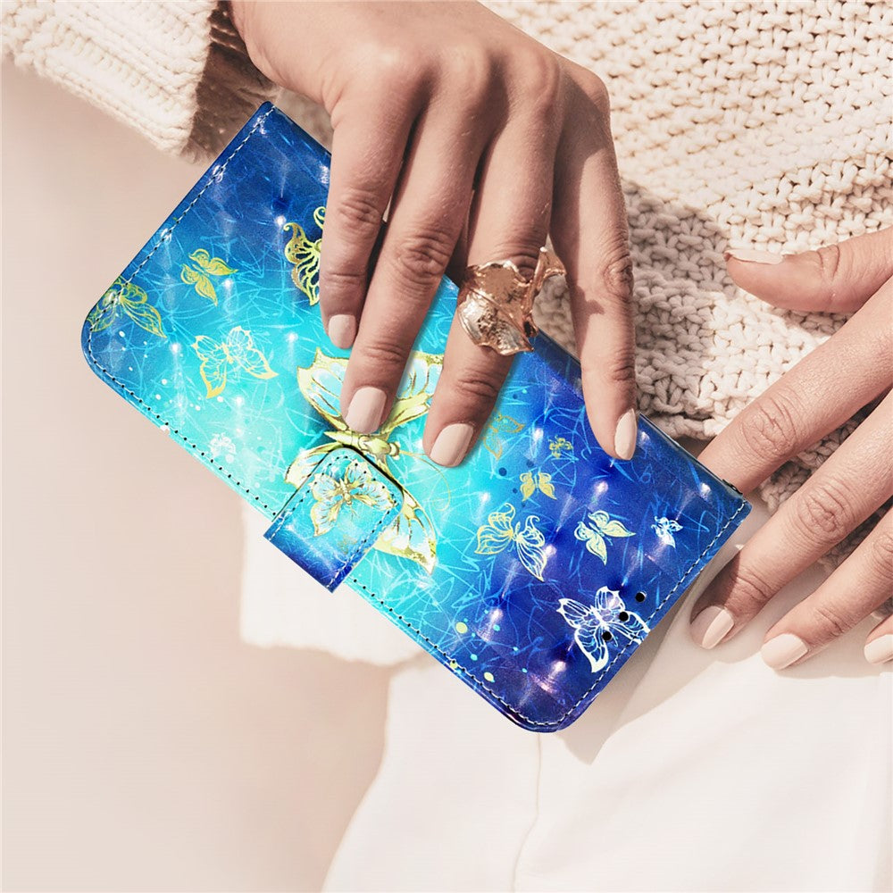 Nothing Phone (2a) Plus / Phone (2a) Handyhülle – aus Leder, mit 3D-Musterdruck, Brieftaschenfunktion, Ständer, mit Tragegurt