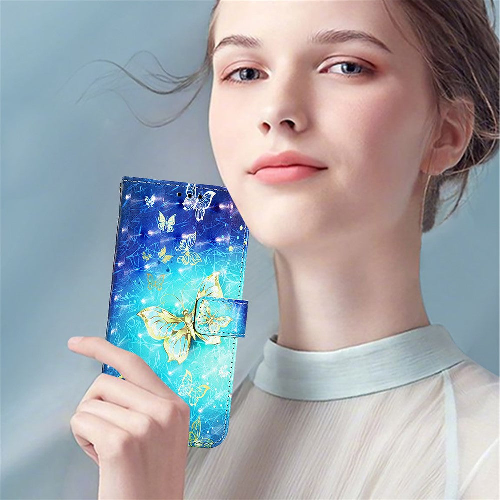Nothing Phone (2a) Plus / Phone (2a) Wallet-Handyhülle – Aus Leder, mit 3D-Musterdruck, Brieftaschenfunktion, Ständer, mit Tragegurt