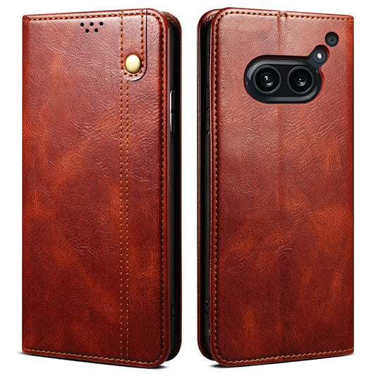 For Nothing Phone (2a) Plus / Phone (2a) Case PU Leather Crazy Horse Texture Flip Wallet Phone Cover