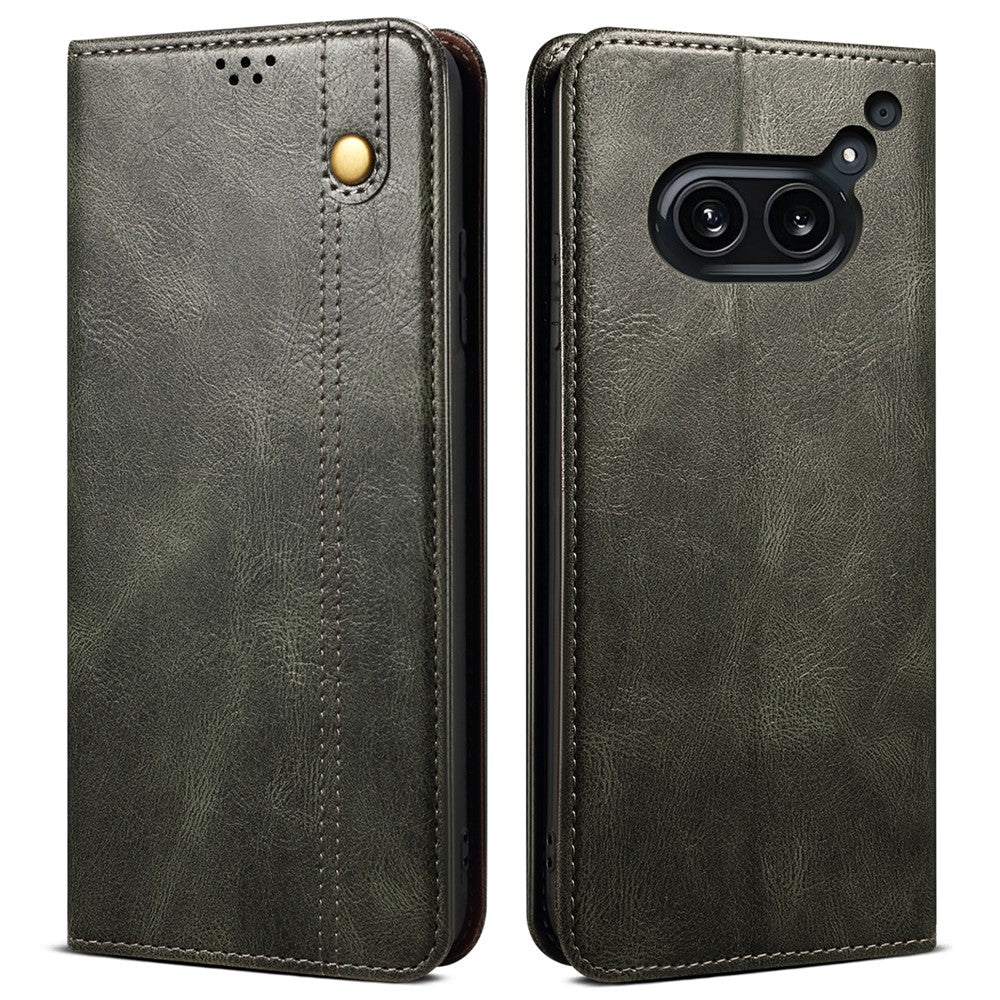 For Nothing Phone (2a) Plus / Phone (2a) Case PU Leather Crazy Horse Texture Flip Wallet Phone Cover