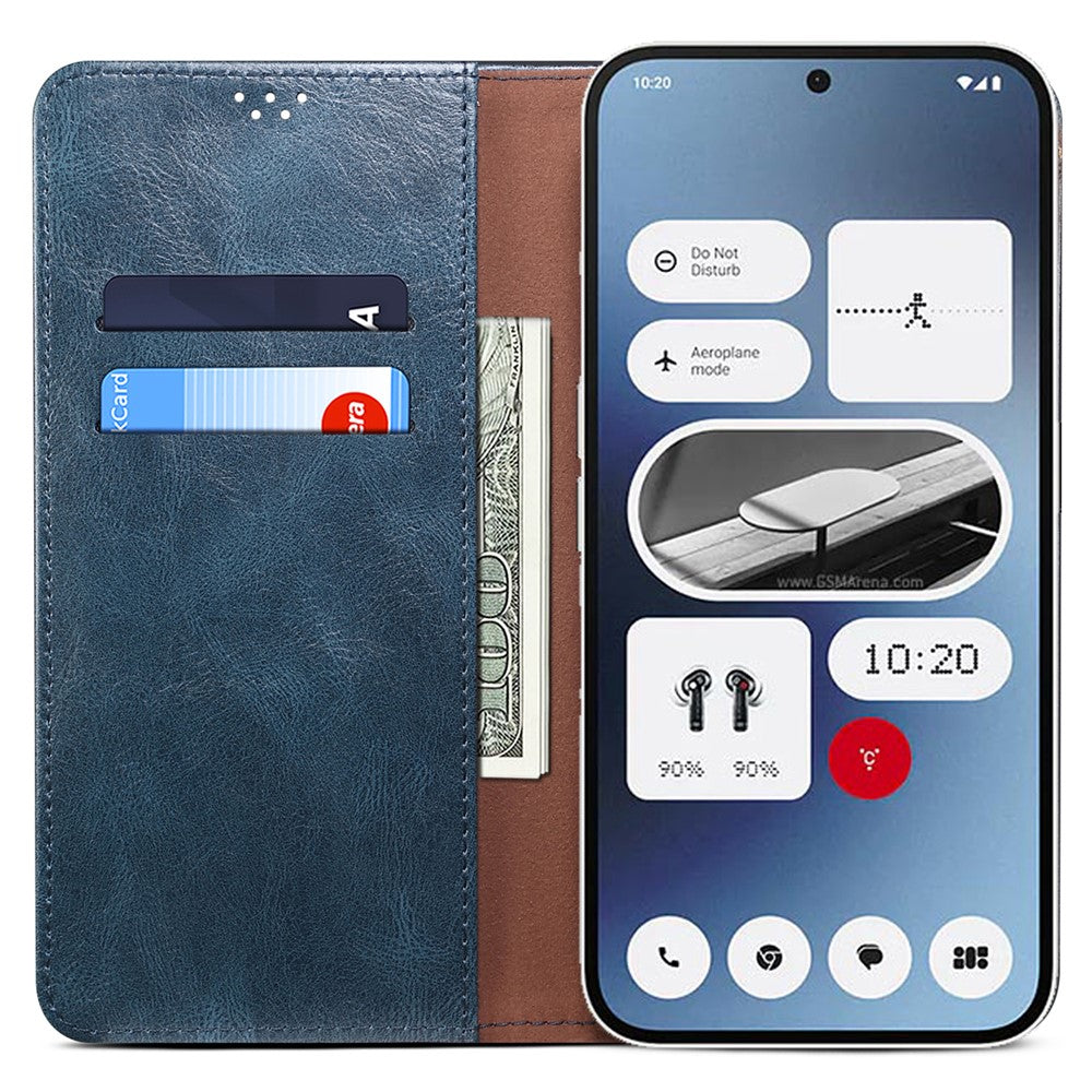 For Nothing Phone (2a) Plus / Phone (2a) Case PU Leather Crazy Horse Texture Flip Wallet Phone Cover