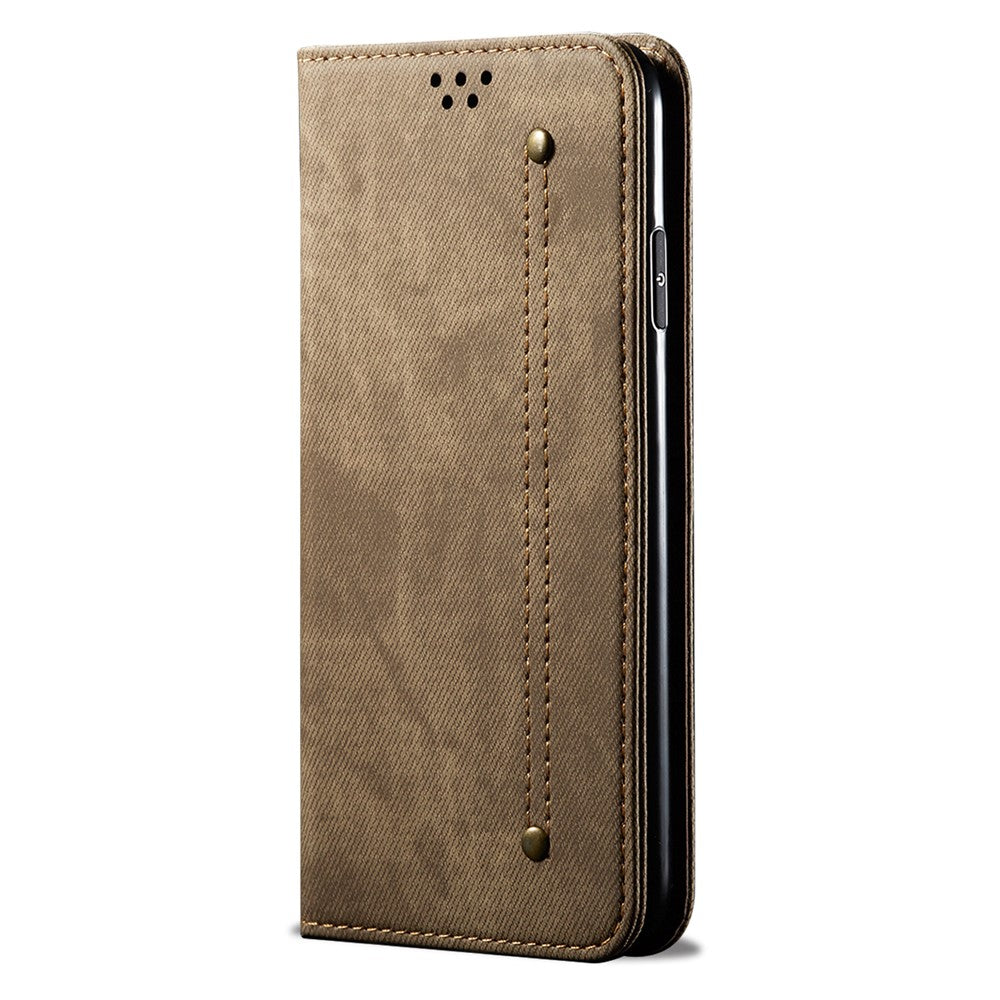 Nothing Phone (2a) Plus / Phone (2a) Handyhülle – Mit Jeansstoff-Textur, PU-Leder, Standfunktion, magnetischer Automatikverschluss, Rundumschutz, mit Brieftasche