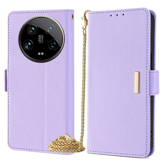 Xiaomi 14 Ultra Handyhülle – RFID-blockierendes PU-Leder-Brieftaschen-Flip-Phone- mit Schultergurt