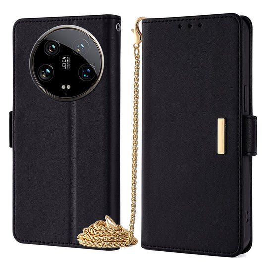 Xiaomi 14 Ultra Handyhülle – RFID-blockierendes PU-Leder-Brieftaschen-Flip-Phone- mit Schultergurt