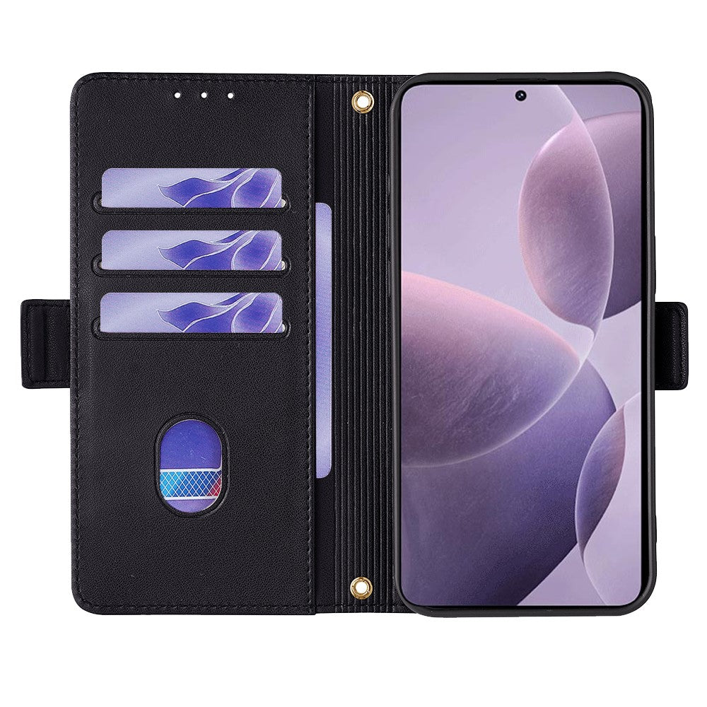 For Xiaomi 14 Ultra Case RFID Blocking PU Leather Wallet Flip Phone Cover with Shoulder Strap