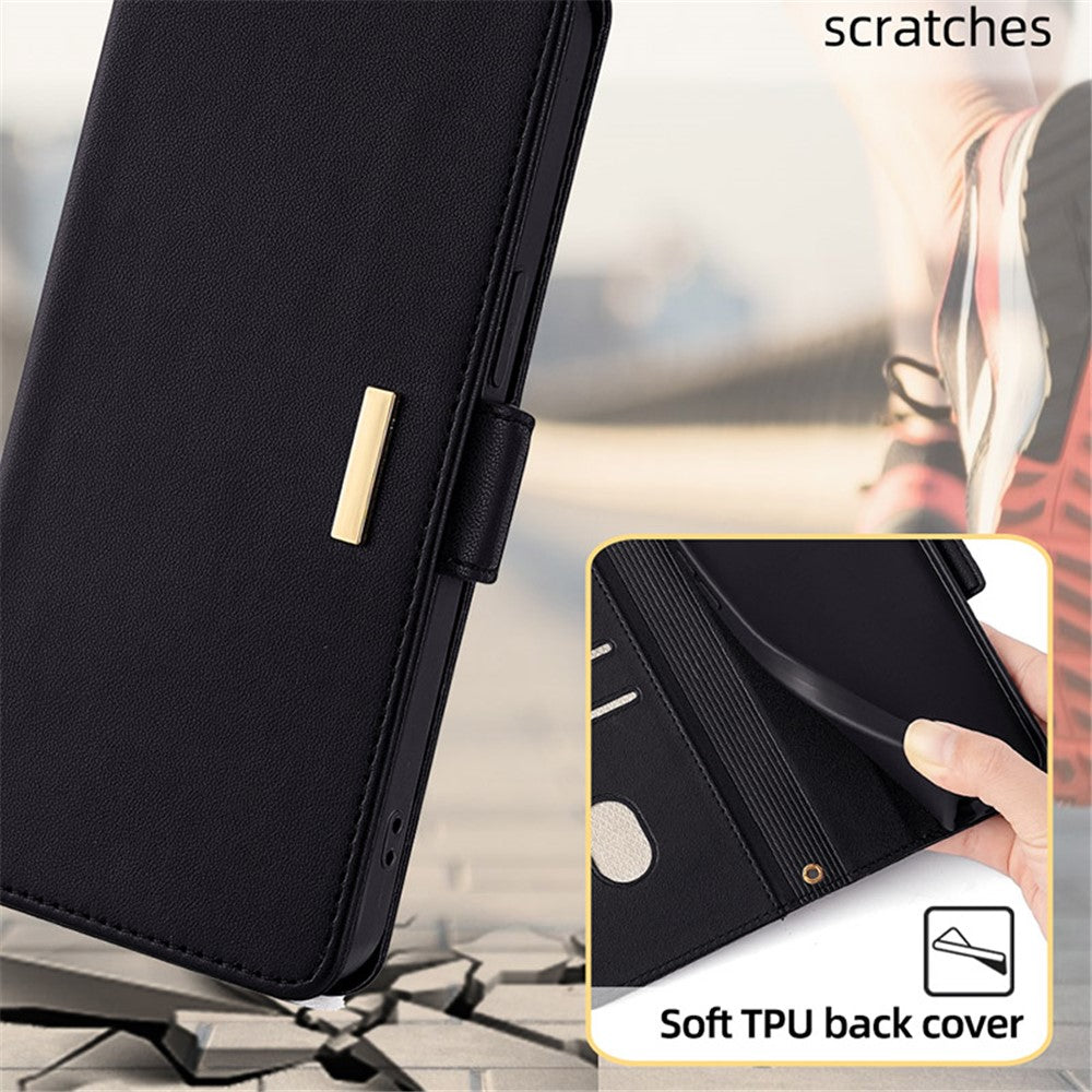 For Xiaomi 14 Pro Case with Golden Chain Shoulder Strap RFID Blocking Leather Phone Cover