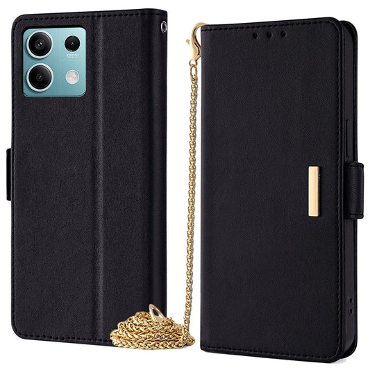 Xiaomi Redmi Note 13 4G Handyhülle – Umhängetasche mit Umhängeband, PU-Leder, RFID-blockierende Flip