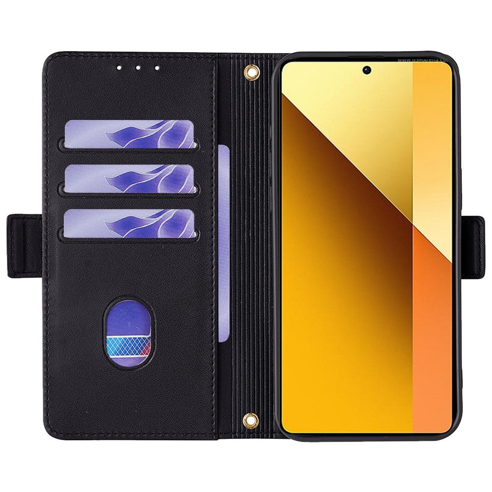 For Xiaomi Redmi Note 13 4G Crossbody Lanyard Case PU Leather RFID Blocking Flip Phone Cover