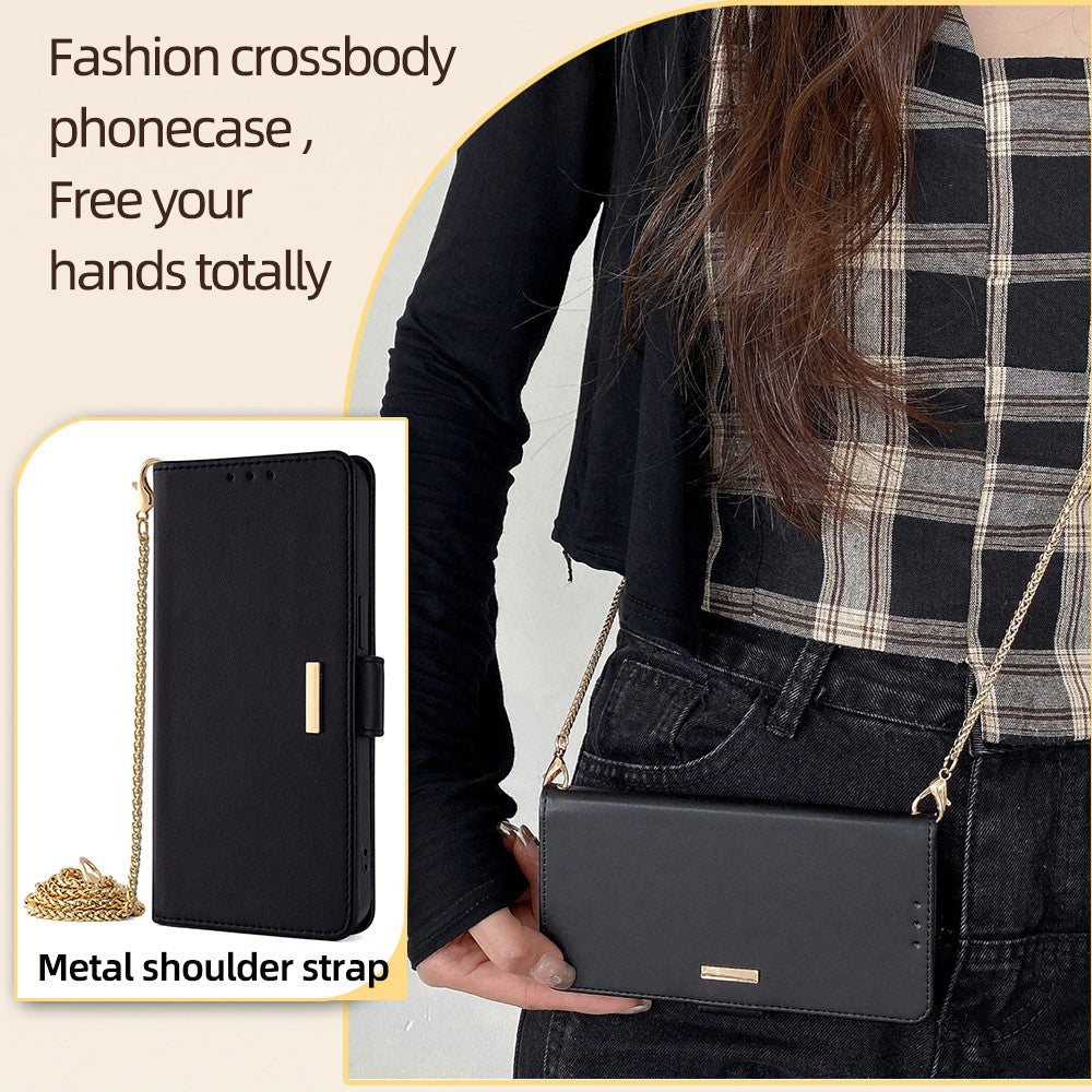 For Xiaomi Redmi Note 13 4G Crossbody Lanyard Case PU Leather RFID Blocking Flip Phone Cover