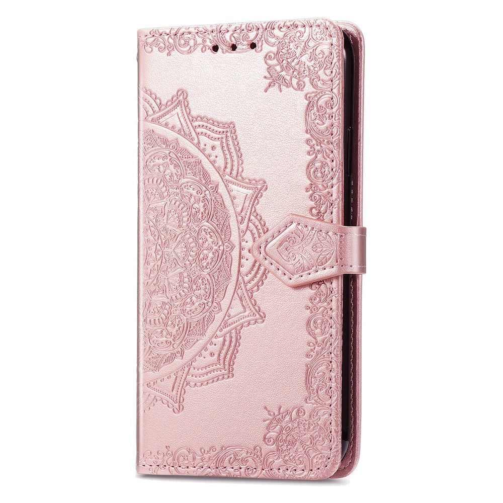 Nothing Phone (2a) Plus / Phone (2a) Wallet-Handyhülle – Aus geprägtem Mandala-Leder, mit Magnetverschluss & Klappverschluss