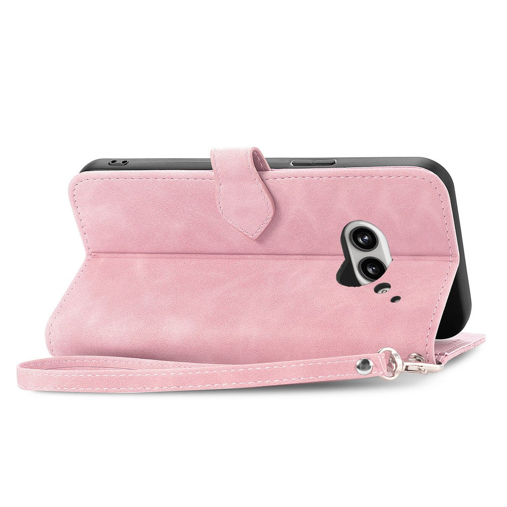 Nothing Phone (2a) Plus / Phone (2a) Wallet-Handyhülle – Mit Riemen & Reißverschluss, aus PU-Leder, mit Blumenmuster