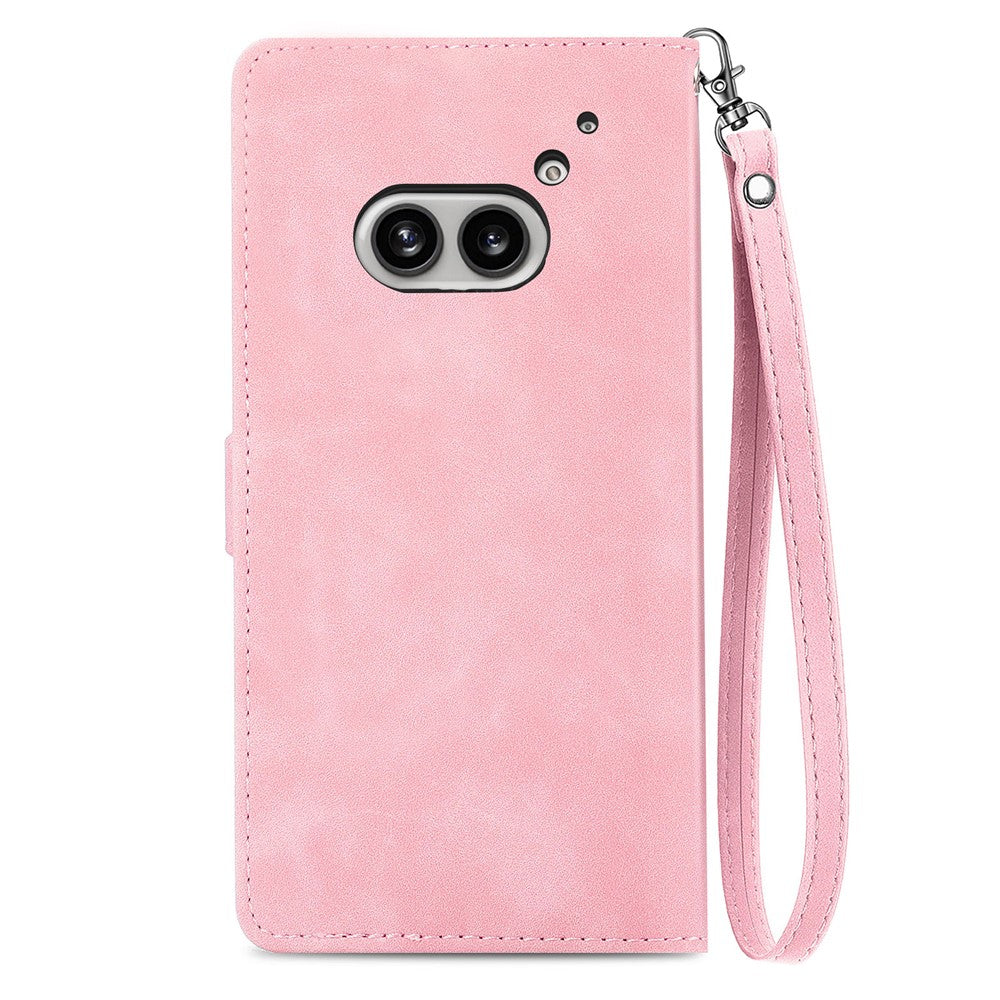 Nothing Phone (2a) Plus / Phone (2a) Wallet-Handyhülle – Mit Riemen & Reißverschluss, aus PU-Leder, mit Blumenmuster