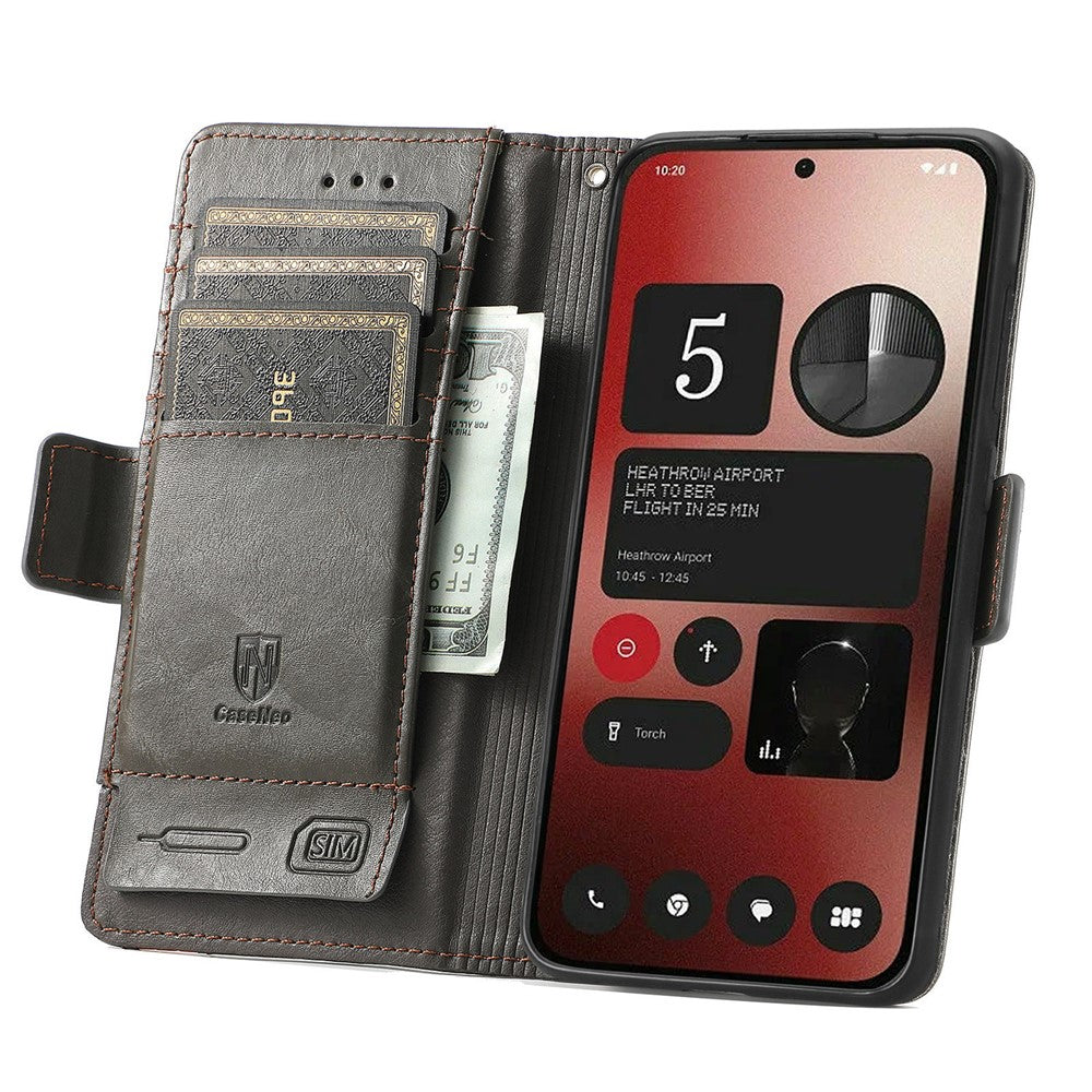 Nothing Phone (2a) Plus / Phone (2a) Wallet-Handyhülle – Aus PU-Leder, mit Ständer & RFID-Schutz, inklusive Brieftasche