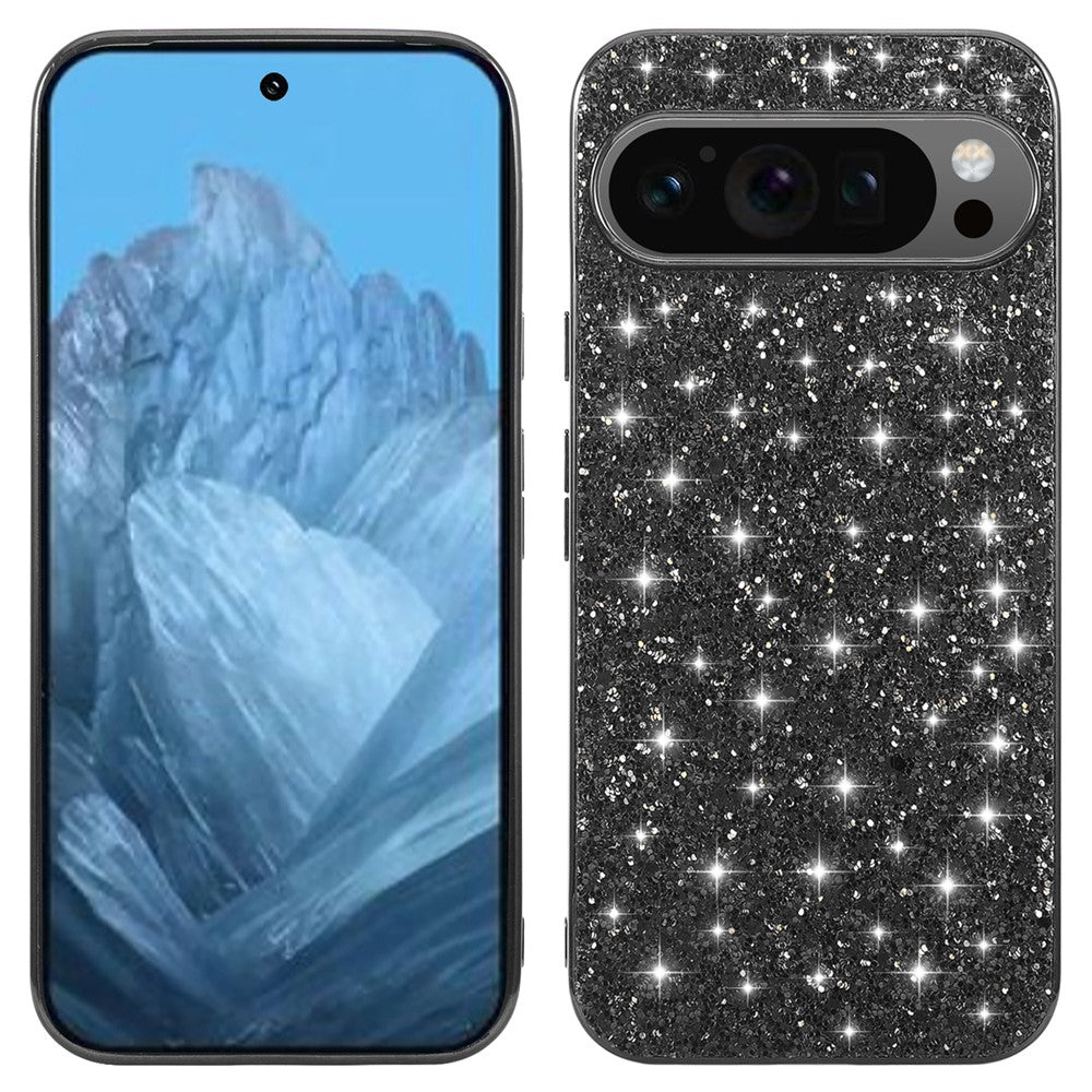 Pixel 9 Pro XL Schutzhülle – Funkelnde Glitzer-Rückseite