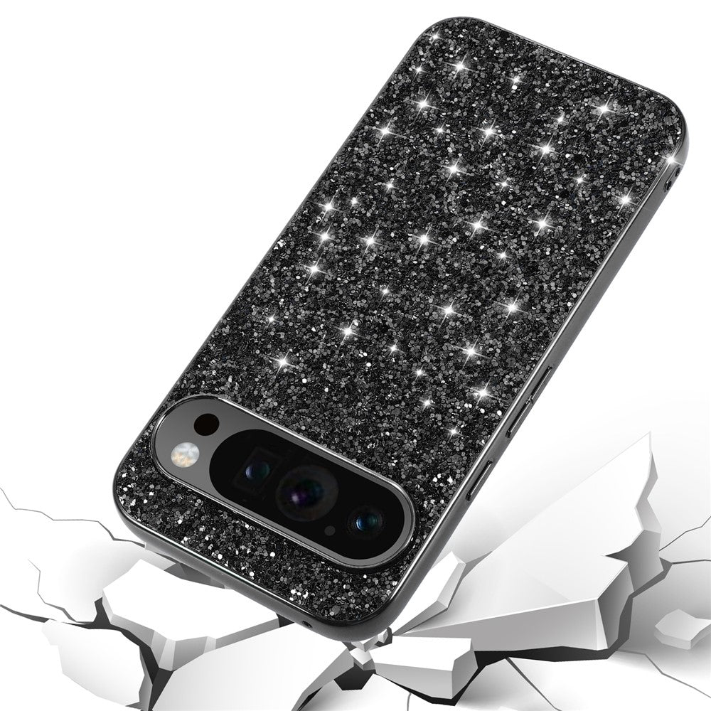 Pixel 9 Pro XL Schutzhülle – Funkelnde Glitzer-Rückseite